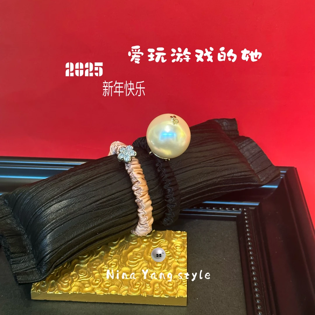 Dm云涌之丽【主播爱玩老板】素款精致手工气质真丝百搭发圈