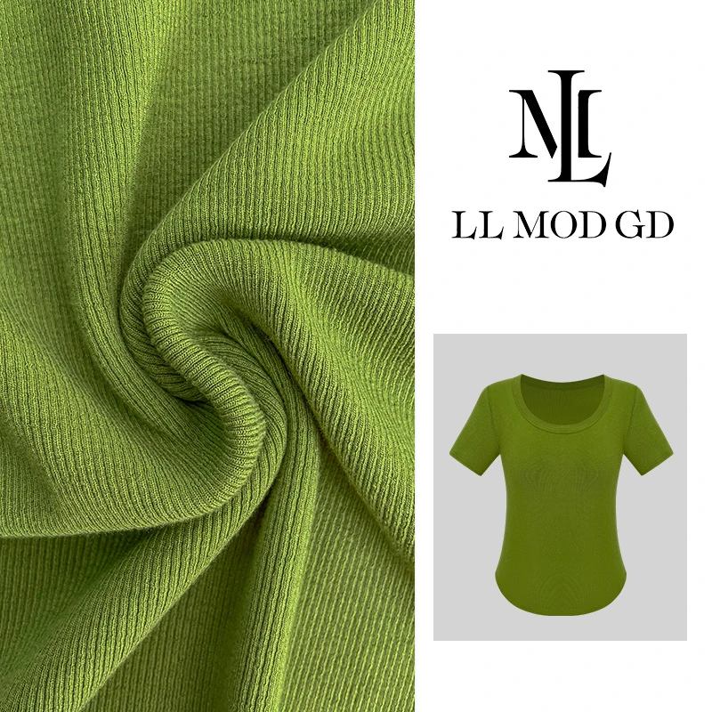 新款重工时尚百搭纯色针织休闲宽松T恤YL-251156