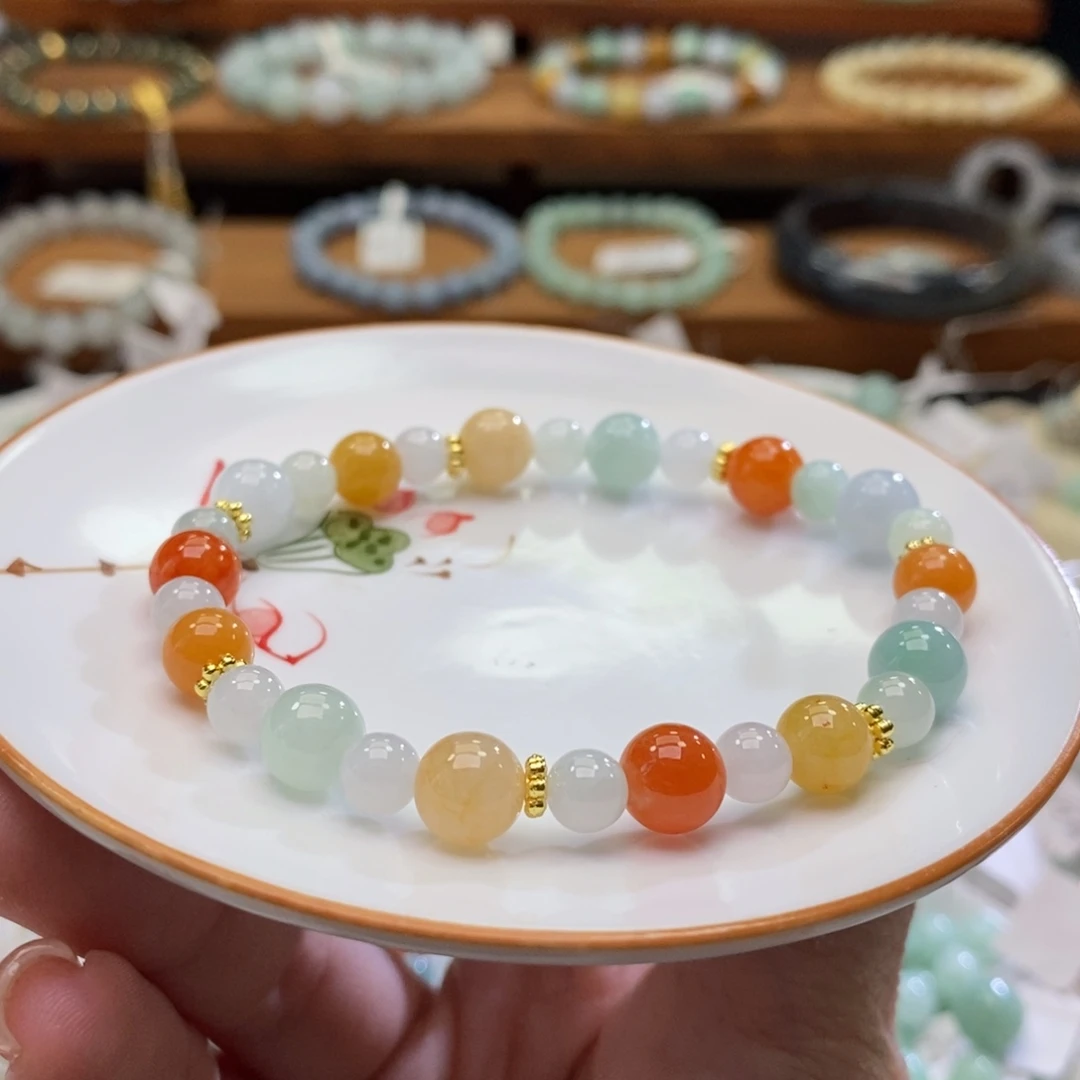 翡翠未镶嵌手链翡翠d26卡7.5