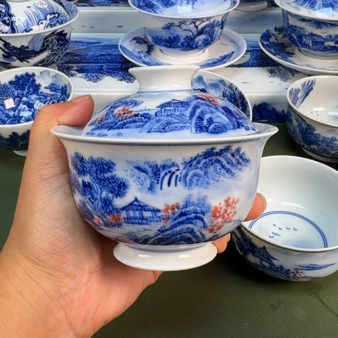 景德镇纯手绘茶具圆圆223