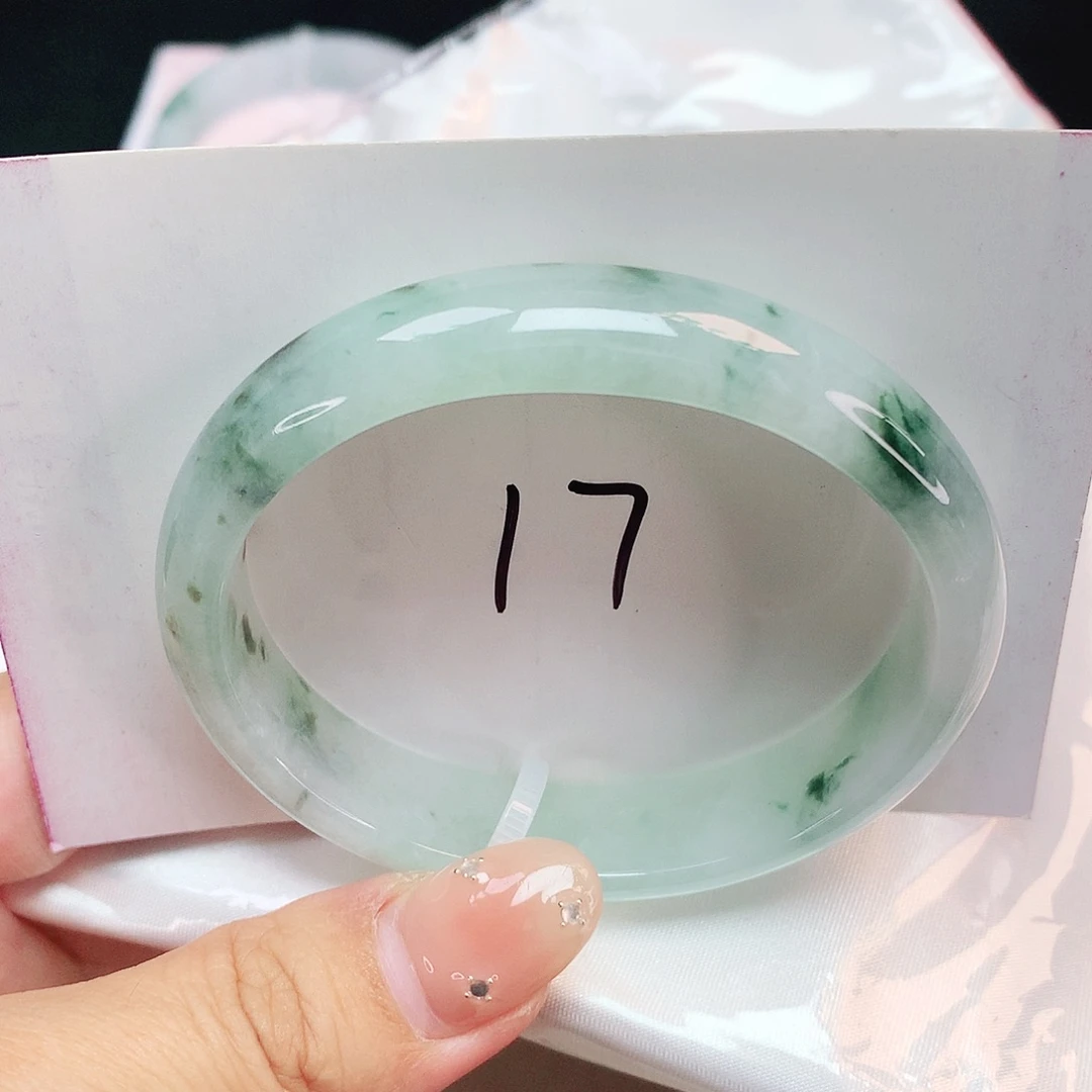 翡翠未镶嵌手镯贵妃54.7