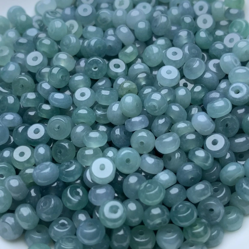 【闪购商品】翡翠手链未镶嵌卡3x5蓝水算盘60颗