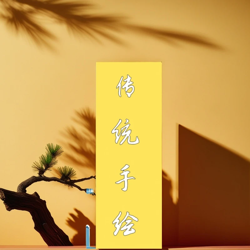 手繪小紙條定制黃色卡片師傅手繪