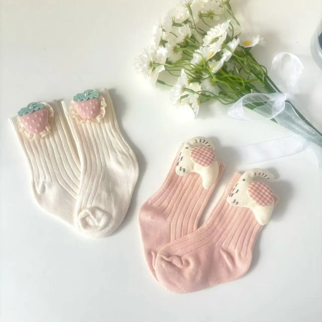 宝宝韩版森系四季秋冬短筒百搭浅口袜棉袜婴儿女宝宝短袜袜子纯棉