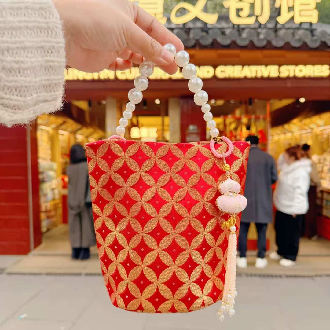 【”珍“有Q】2026新年红包包 招才进宝 手提斜挎手拿包包 1165