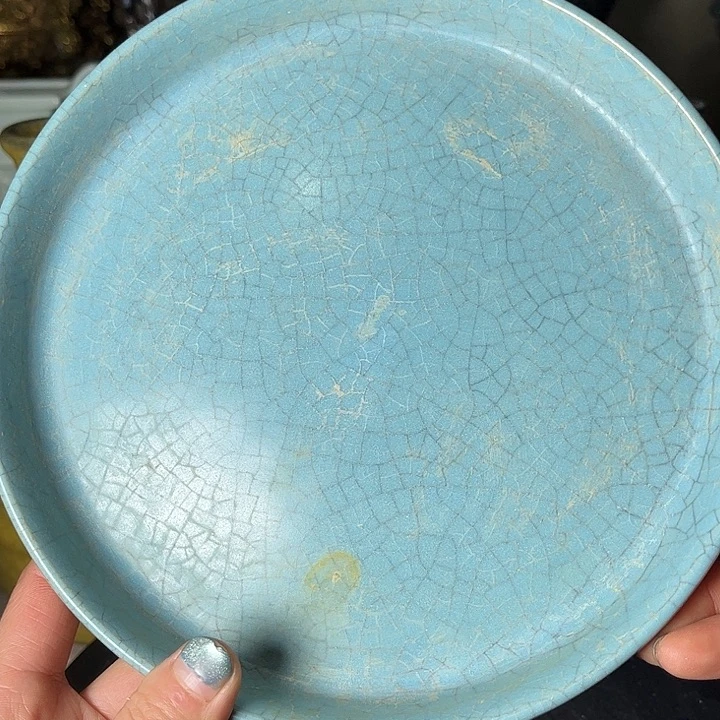 红***我摆件陶汝窑三足蠊汝窑汝窑