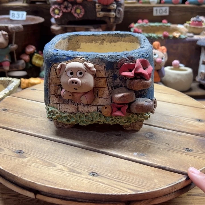 嘻哈多肉花盆百搭