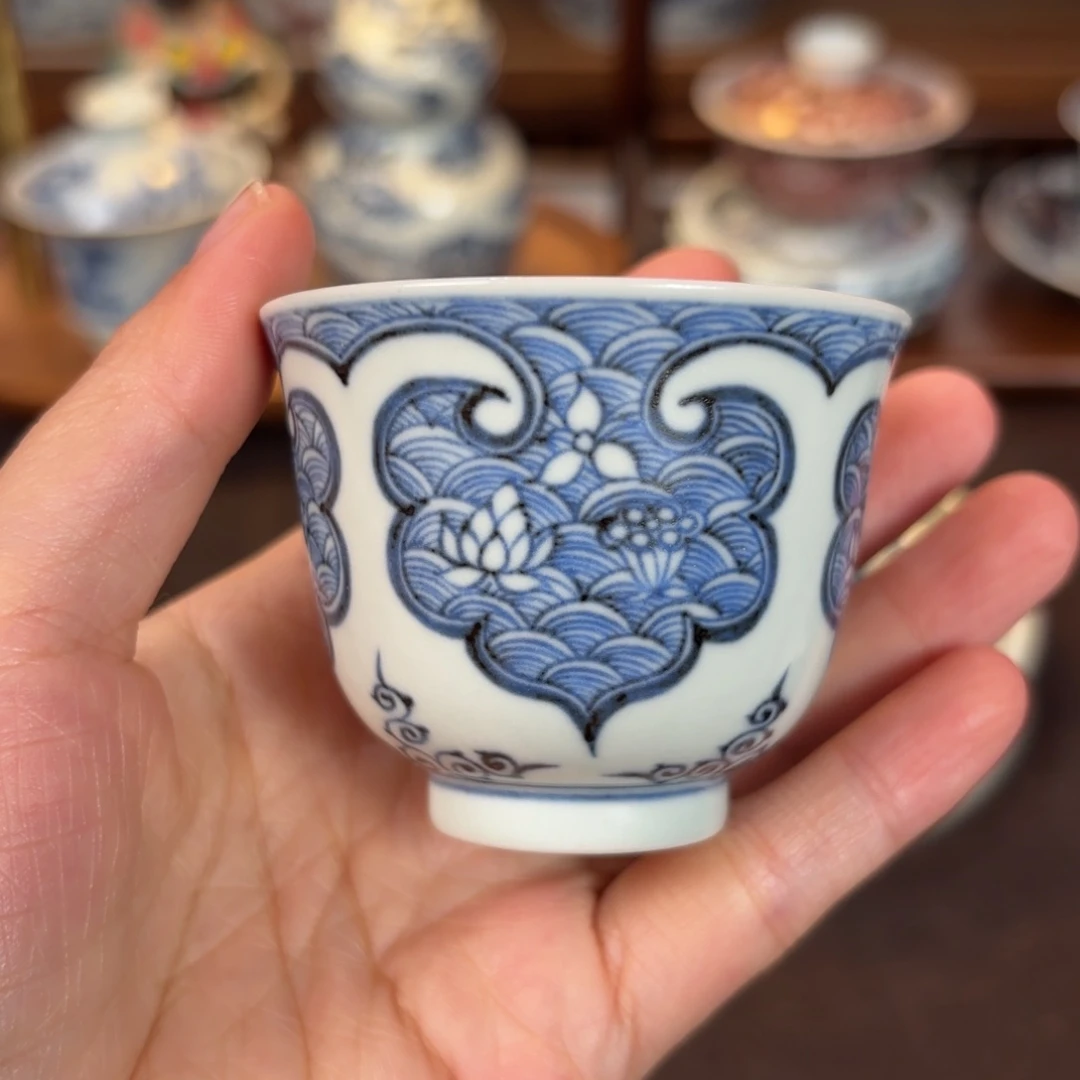 莲花海浪铃铛杯子