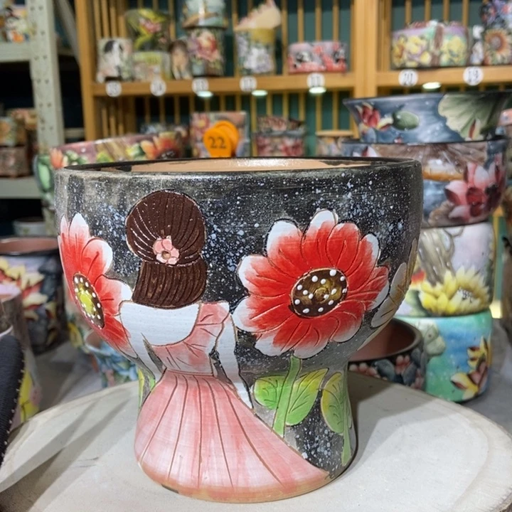 红陶景德镇艺术手绘作品