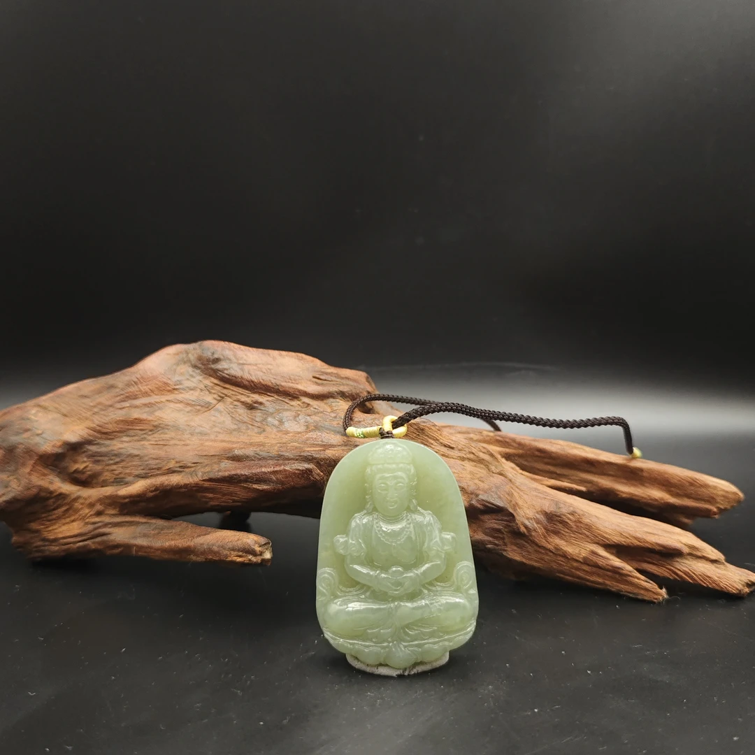 Z和田玉观音吊坠2582