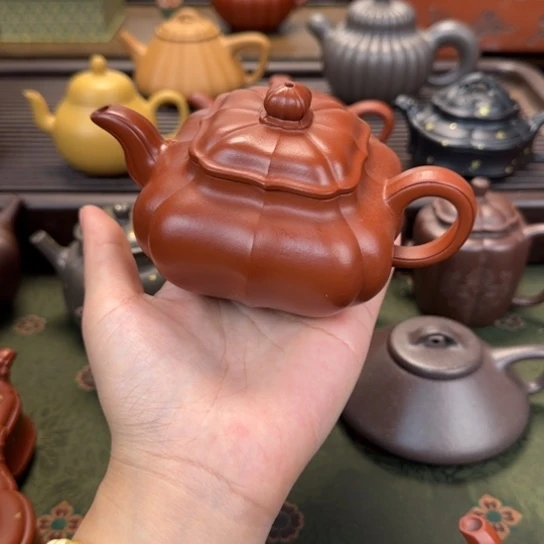 A***赵紫砂茶壶四方筋纹传炉