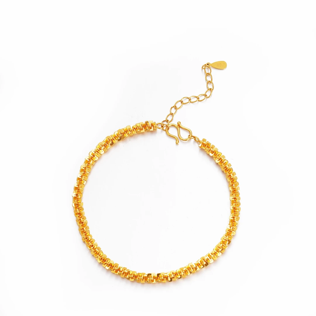 足银手链 碎金子小众时尚手链