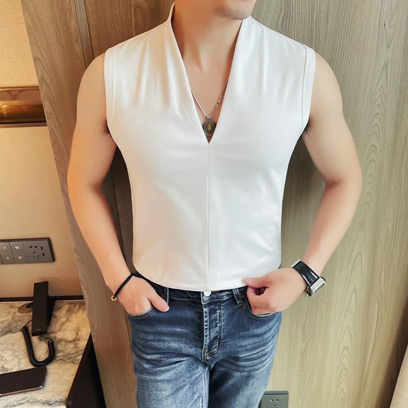 冰丝背心男款潮流痞帅宽松夏运动健身坎肩男士无袖男t恤2025新款