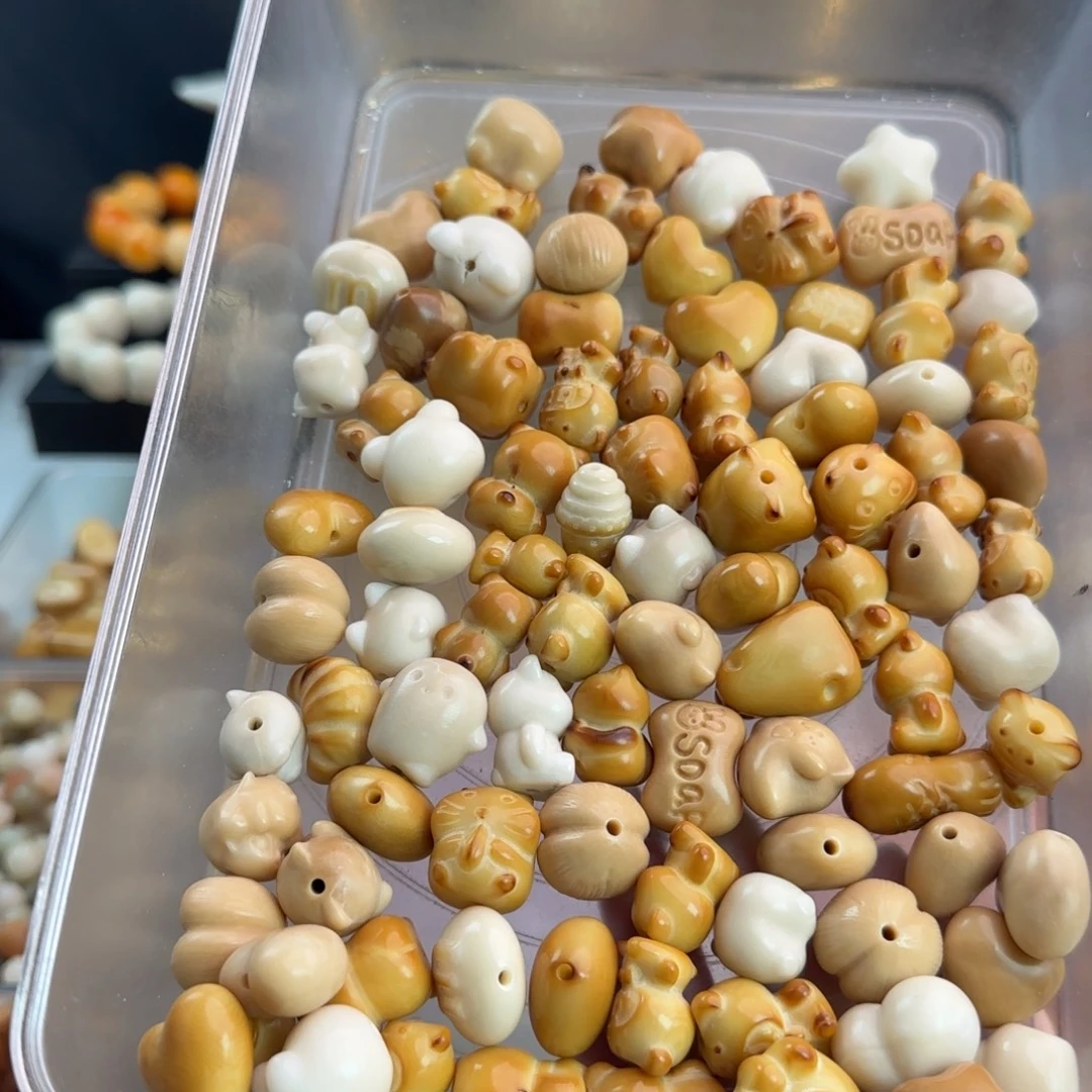 手串菩提根/象牙果微瑕牙果小迷你93颗不售后有裂