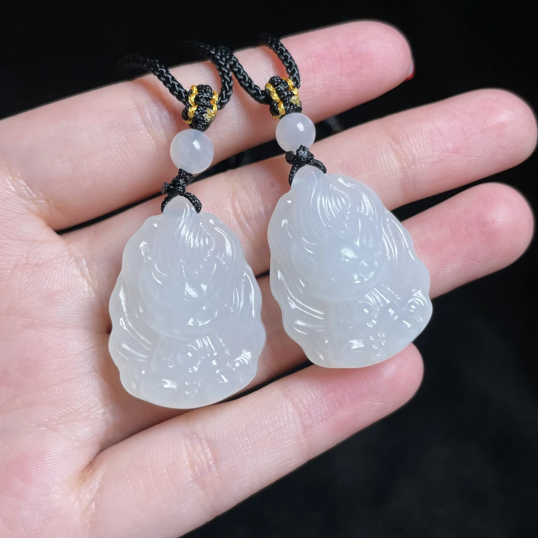 【玉总珠宝】和田白玉九尾吊坠首饰贵气礼物多样性发一CAN1250178