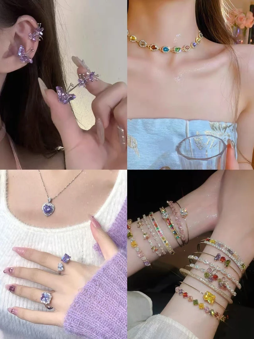 气质女性时尚轻奢培育钻彩钻高定系列选款专拍百搭