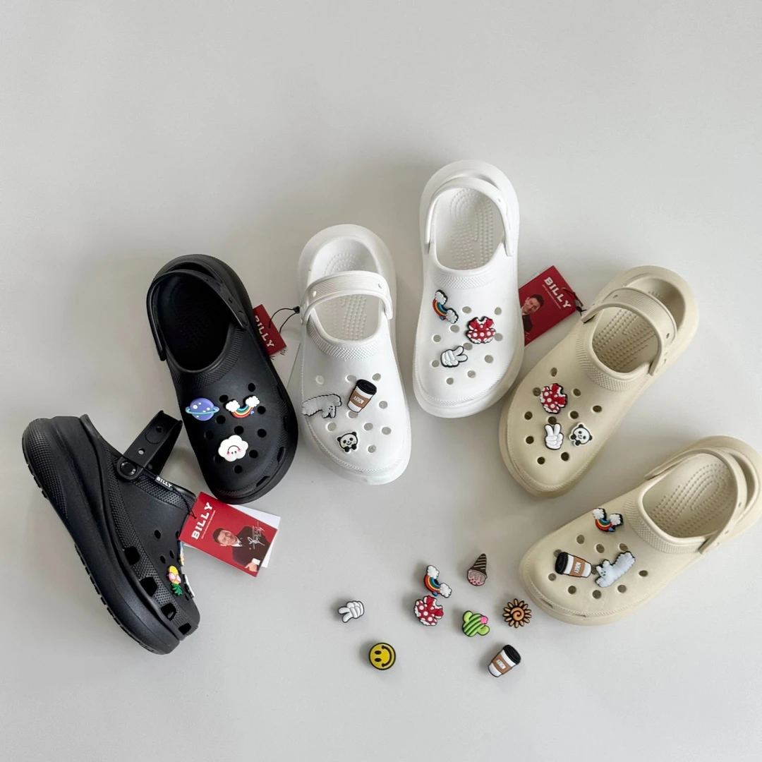 Billy/比利【晨融】BL-012泡芙防滑洞洞鞋夏季厚底时尚透气百搭