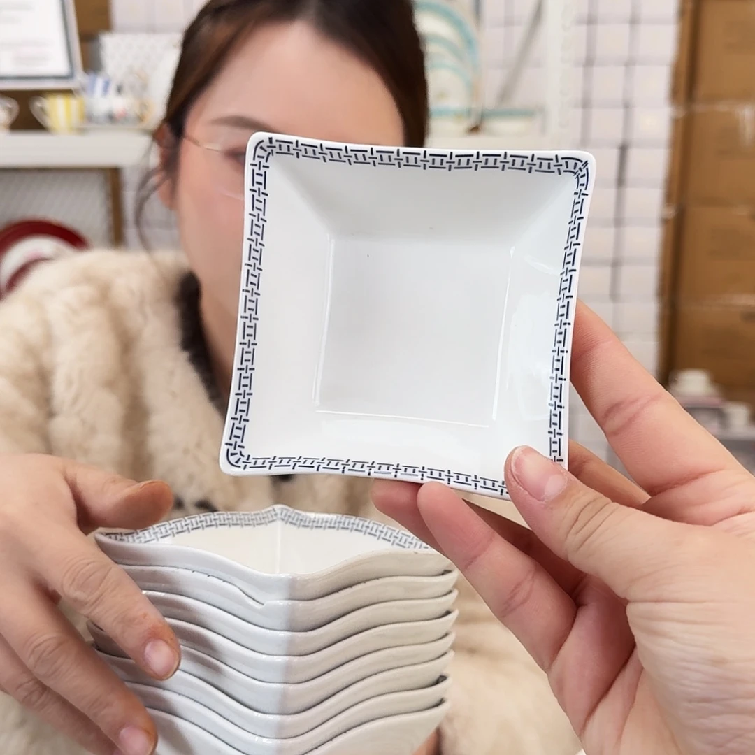 骨瓷骨瓷4英寸味碟10cm 10个实用外贸骨瓷