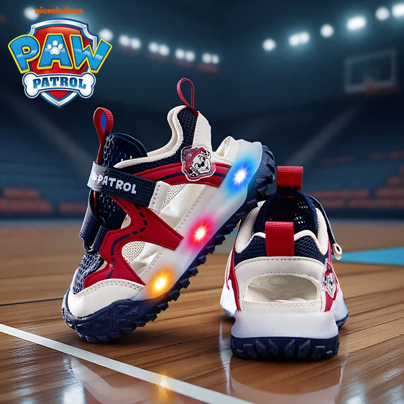 汪汪队立大功男童新款凉鞋2025年夏季镂空透气网面户外游玩男宝