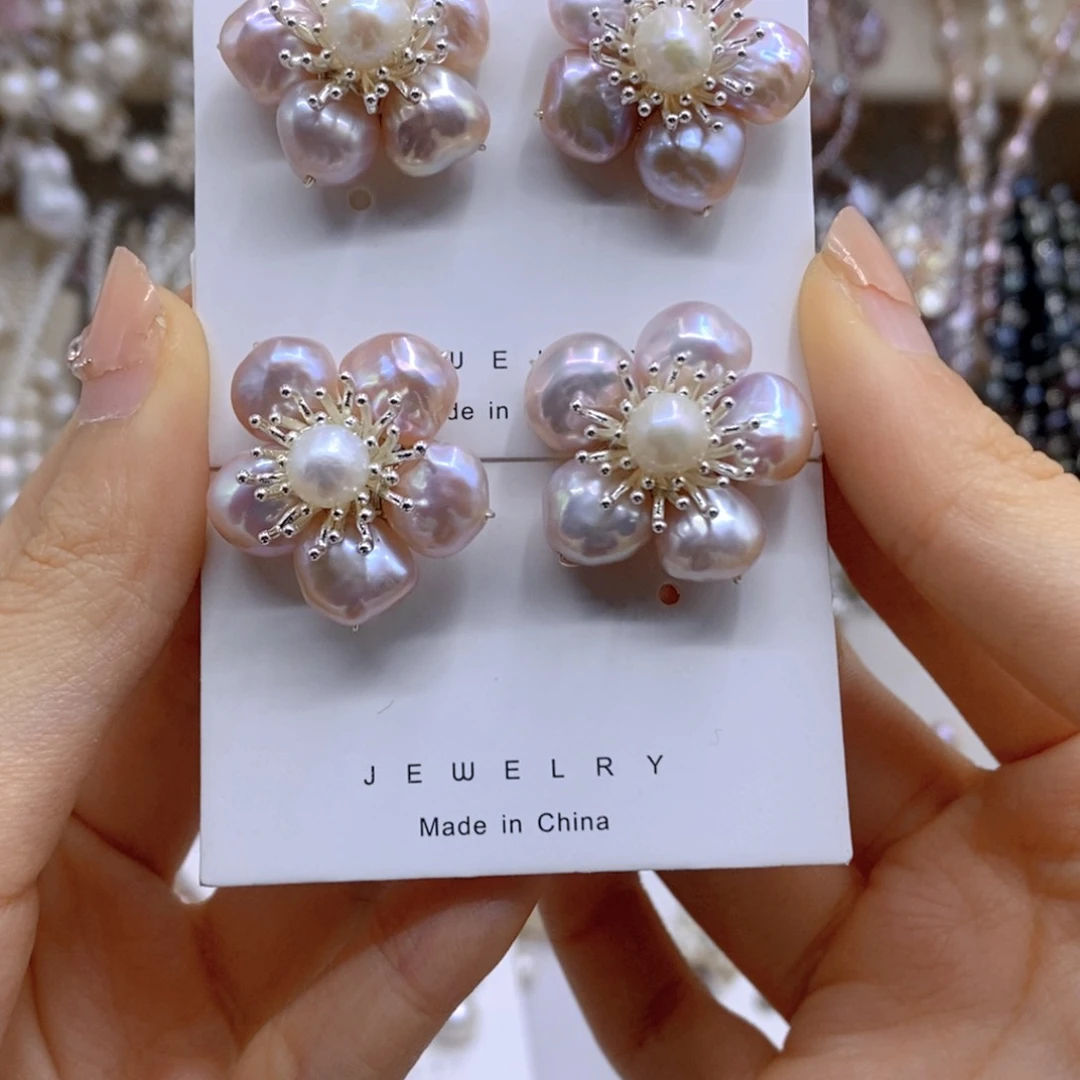 淡水珍珠耳饰未镶嵌