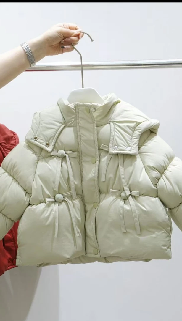 小童可爱甜美油果色里子加绒加厚冬款棉服