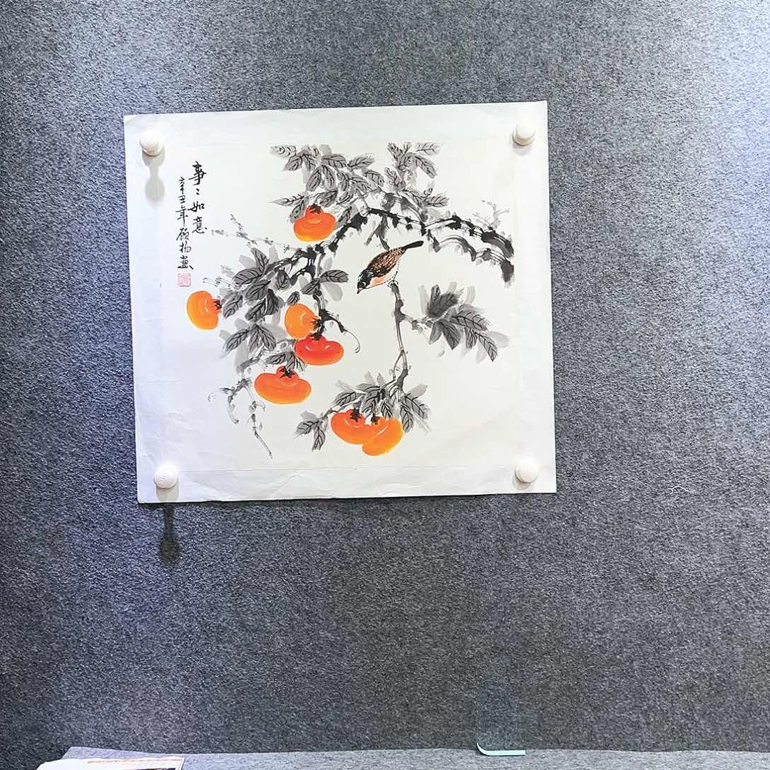 国画知鱼之乐纯手绘