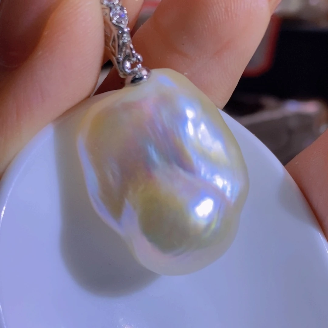 合金淡水珍珠天然淡水珍珠无染色无优化