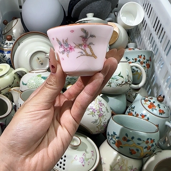 春日桃花汝窑小客杯