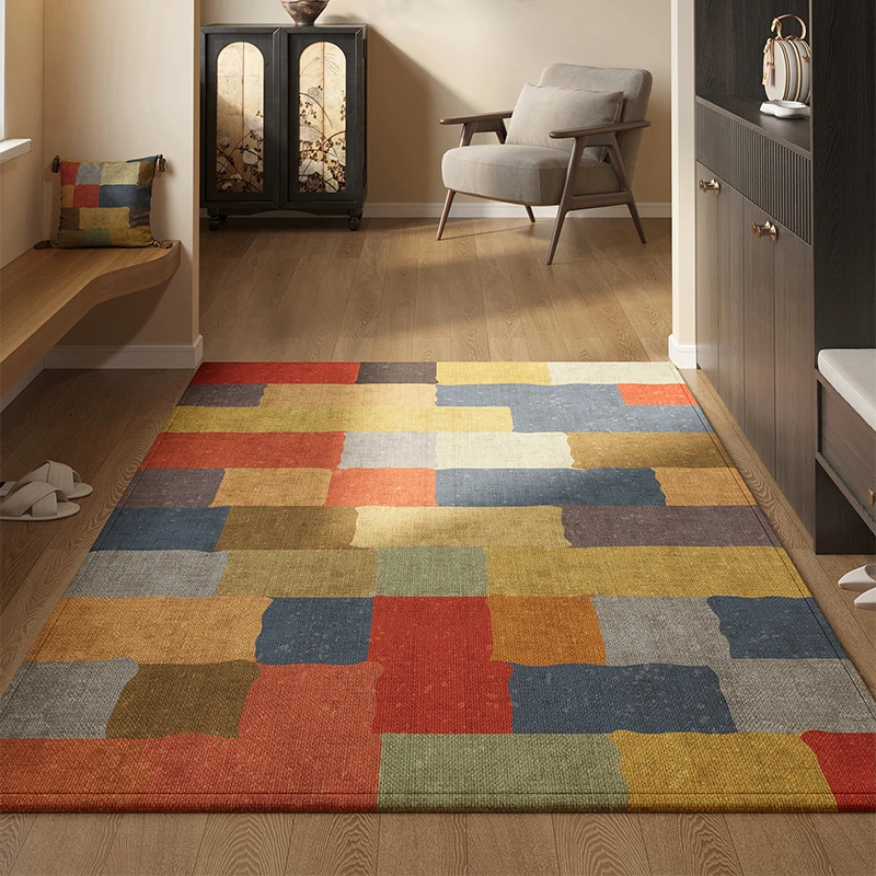 入户门地垫大门口进门脚垫防滑除尘耐脏地毯复古风玄关室内家用垫