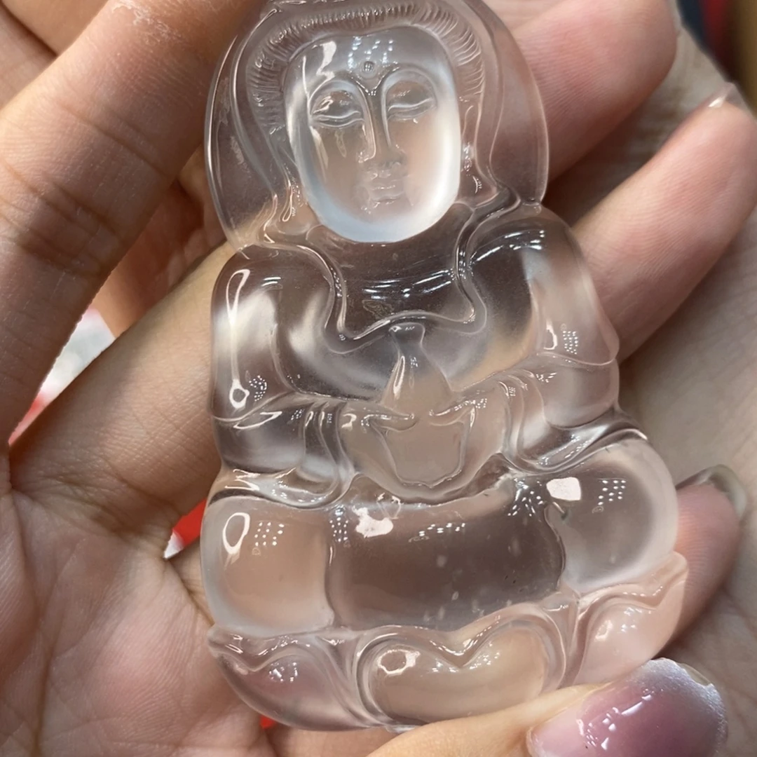 不***嘻未镶嵌观音石英质玉