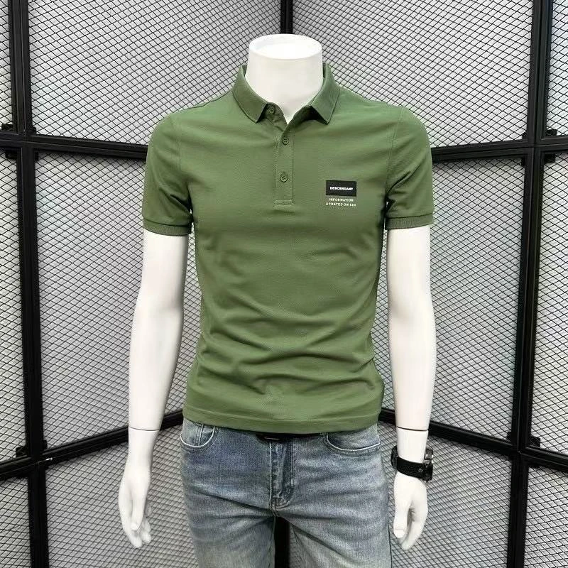 POLO衫男短袖t恤夏季2025新款潮牌休闲半袖高端时尚体恤修身上衣