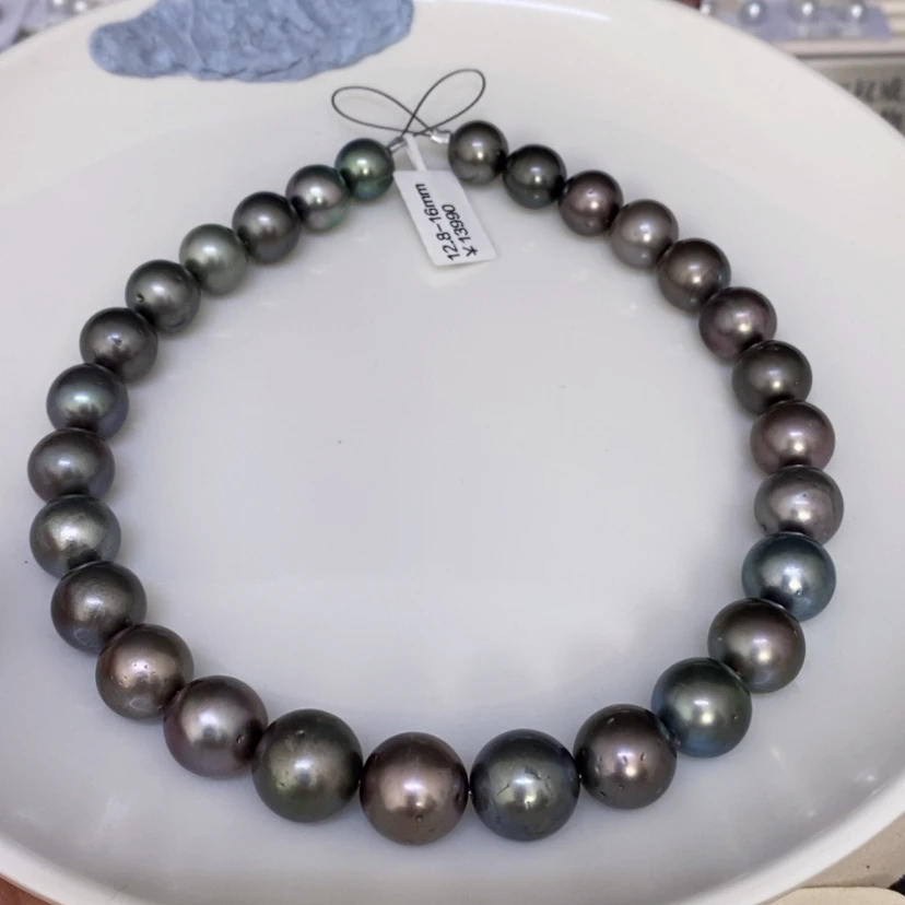 【闪购商品】海水珍珠项链未镶嵌^****)大溪地项链12.8-16mm燕兔