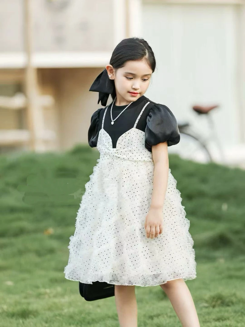 21519高端潮流时尚百搭休闲童装时尚连衣裙C