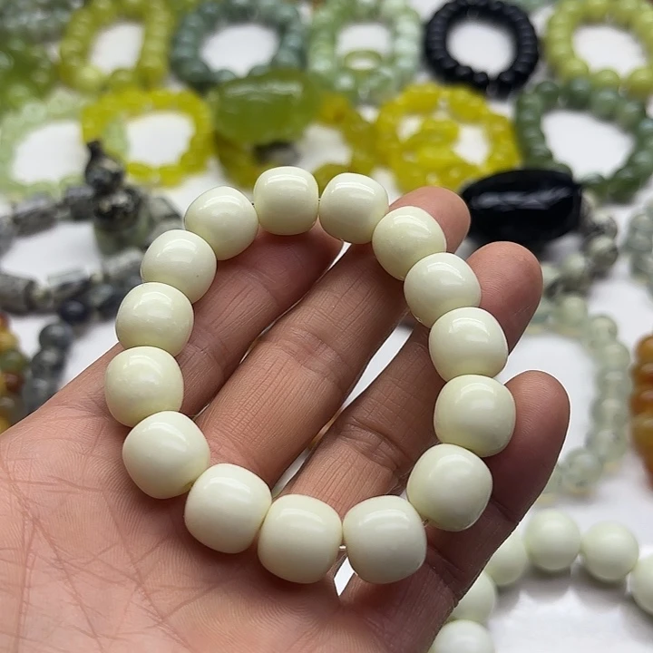 蛇纹石玉未镶嵌岫玉手串14