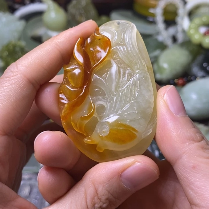 岫玉岫玉挂件未镶嵌陌*