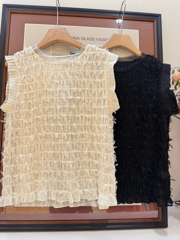 小众新款毛须漂亮小衫90014