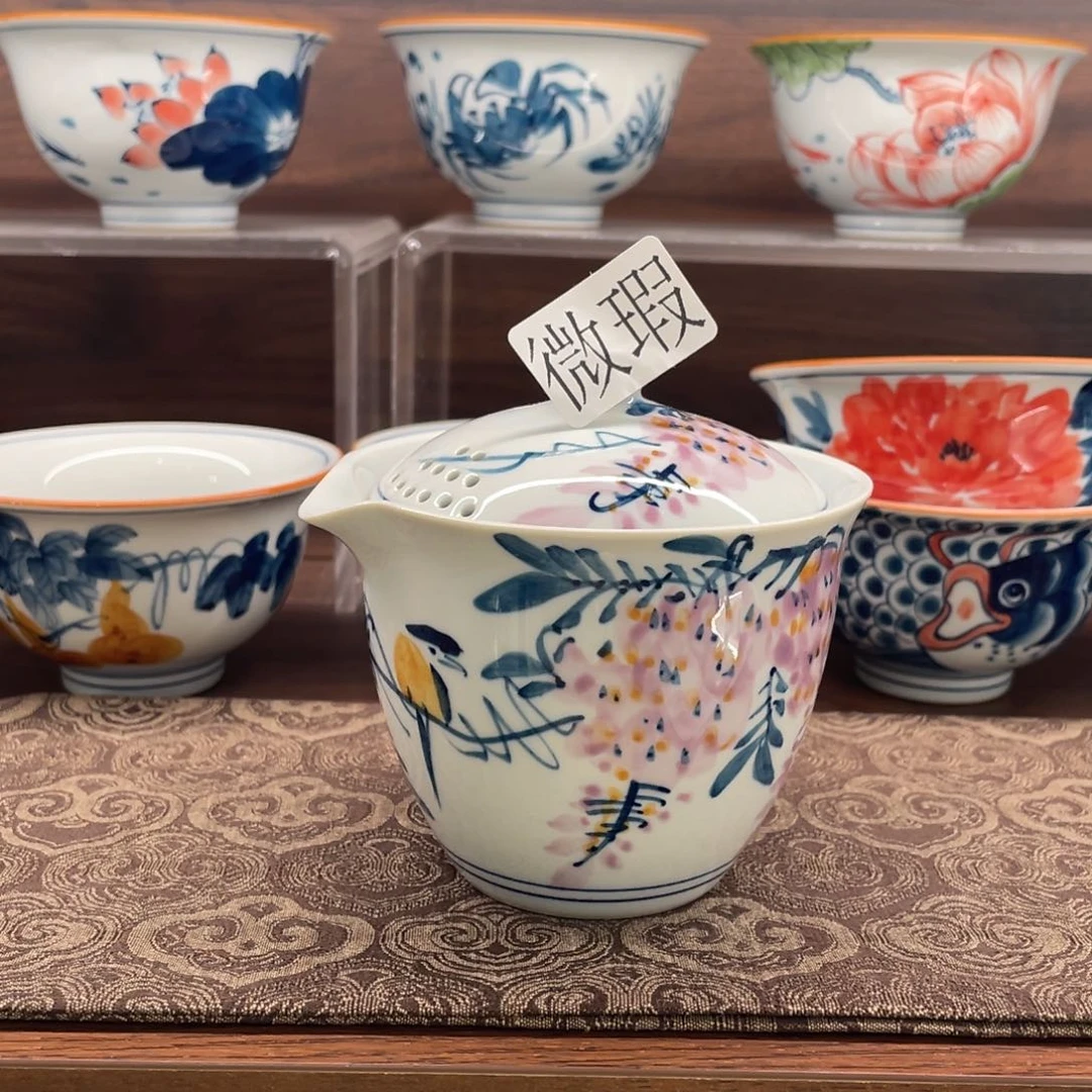 有瑕釉下彩纯手绘