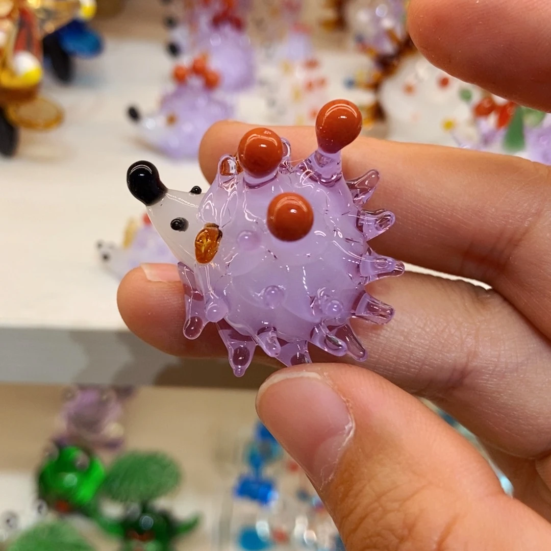 琉璃手工艺品刺猬