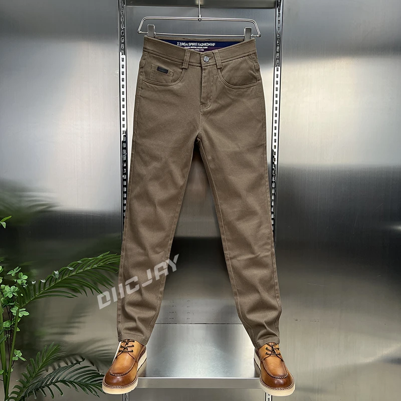 無地亭男装秋冬新款轻商务修身显瘦时尚百搭柔软舒适耐穿休闲裤男