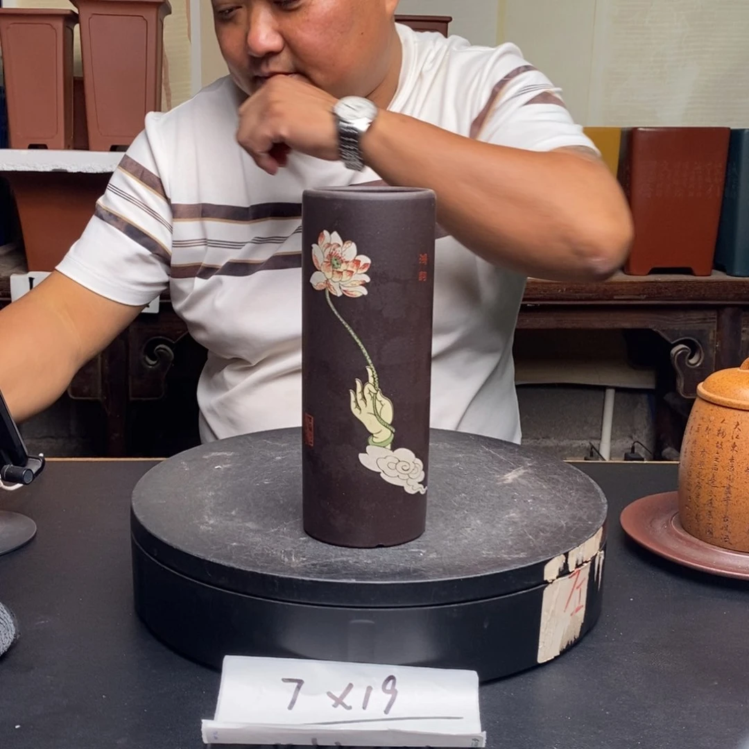 紫砂花盆货号一只PP244