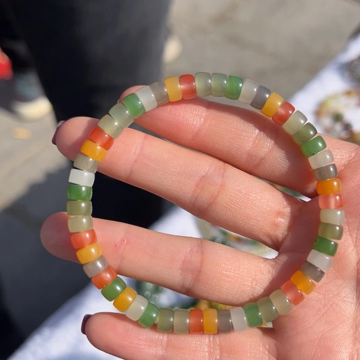 和田玉手串未镶嵌卡6