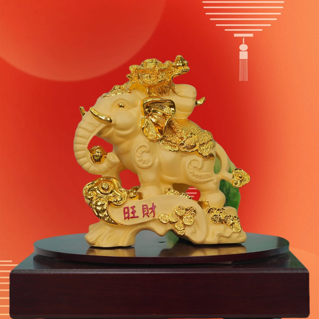 纳福旺财沙金对象长24cm高25cm(JLZ)公司开业高端桌面精美摆件