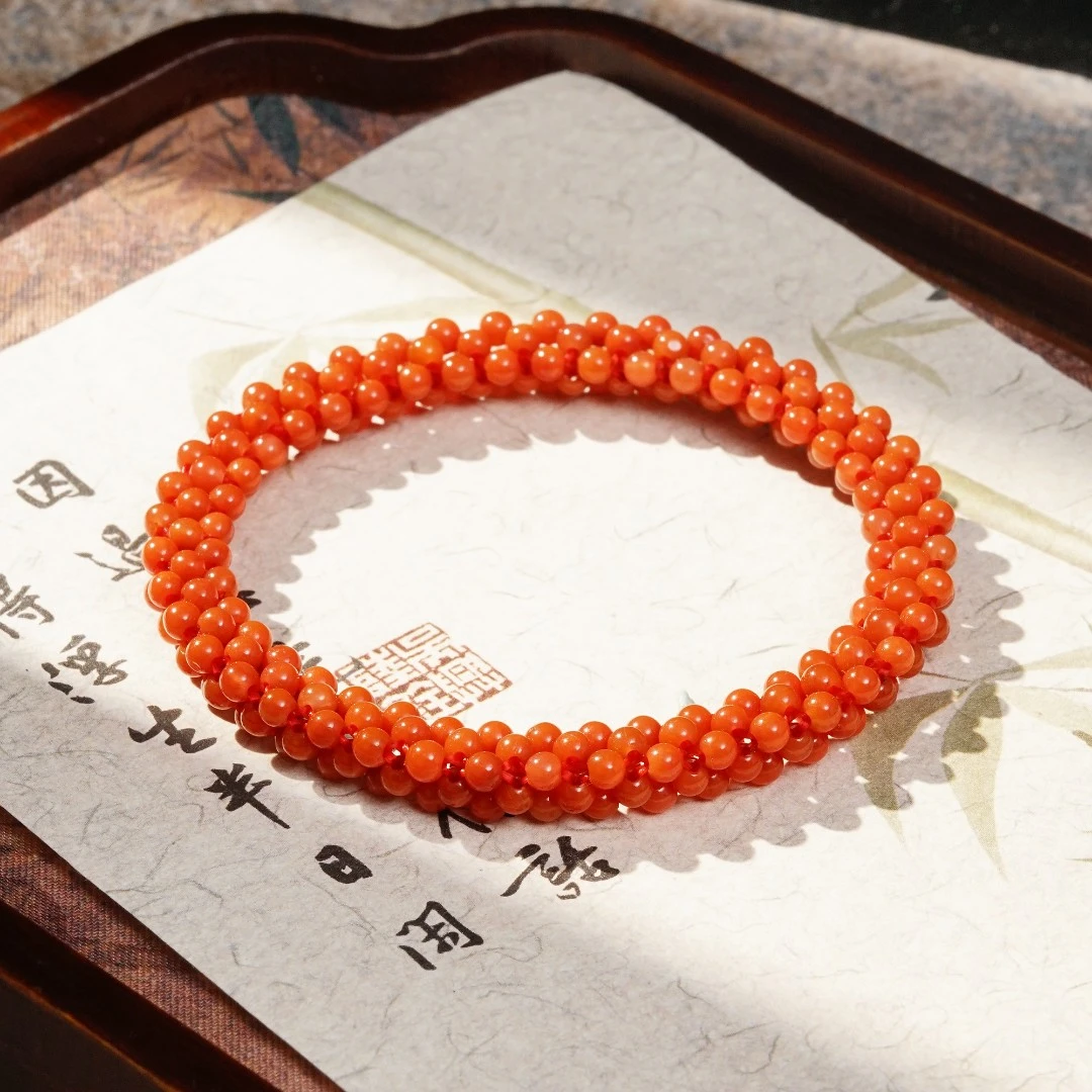 南红编织特色DIY手串（尺寸：3mm）