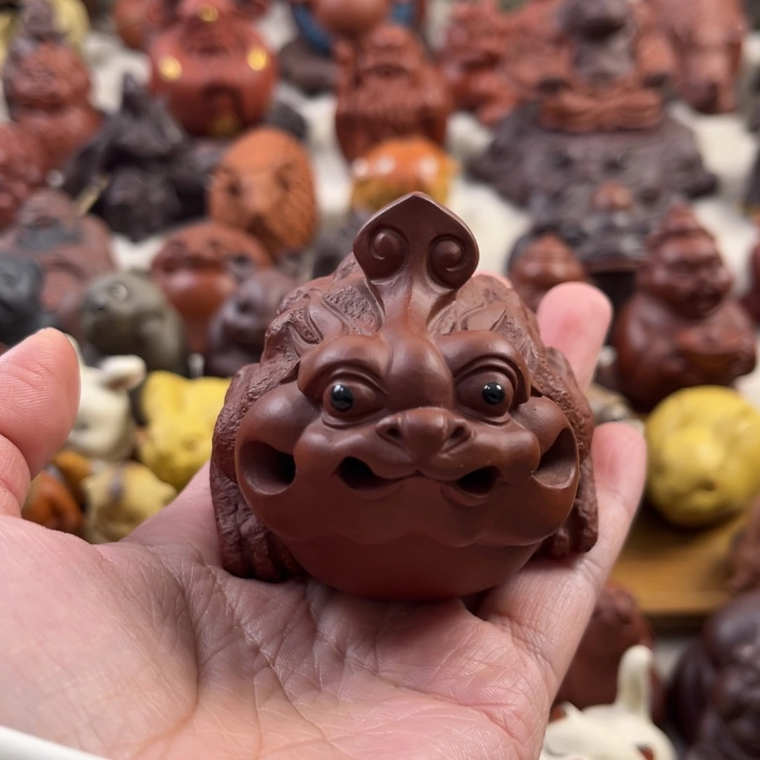 茶宠紫砂紫砂金蟾