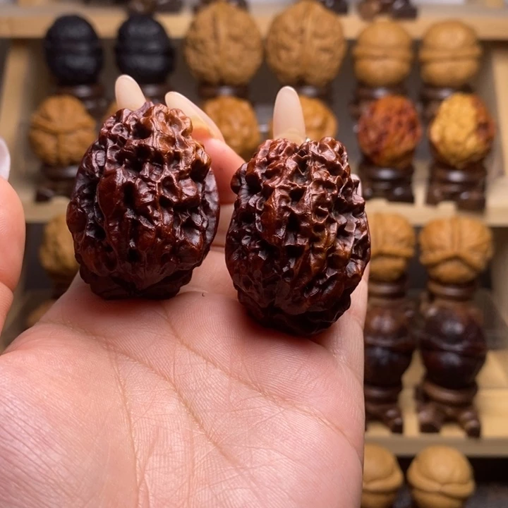 吊坠文玩核桃40七彩上古蛤蟆头Y26