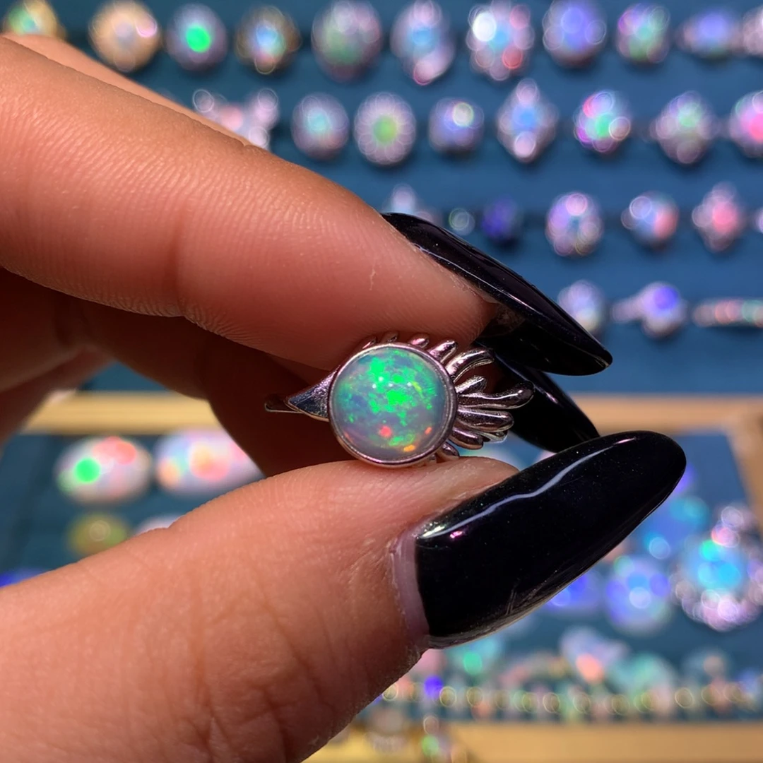 欧泊银S925镶嵌戒指款