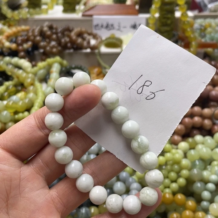 未镶嵌蛇纹石玉手链