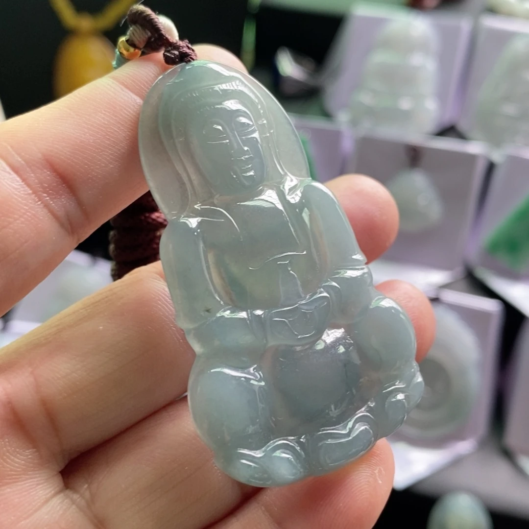 颈饰银S925镶嵌翡翠