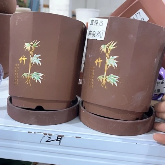 多肉绿植陶瓷花盆9.9包邮，有孔