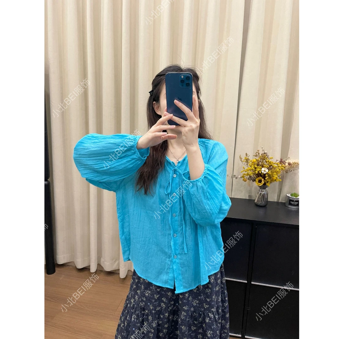 【系带小衫】夏季轻薄凉感透气 时尚通勤显瘦上衣